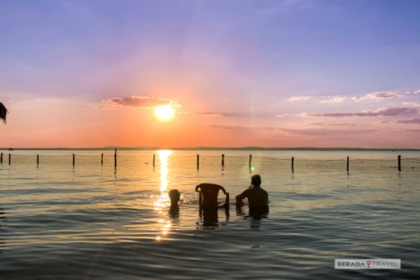 Por do sol na Ilha do Canela