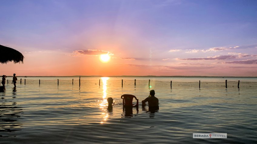Por do sol na Ilha do Canela