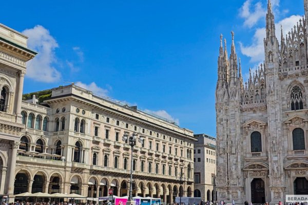 Galeria Vittorio Emanuele II, Terraza Aperol e Catedral de Milão
