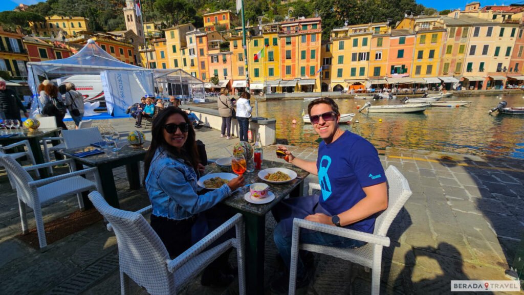 Almoço na Piazzetta em Portofino