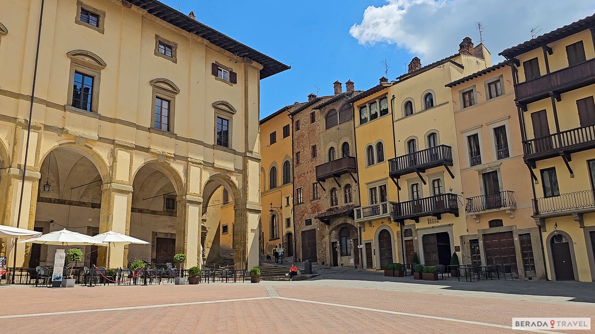 Piazza Grande em Arezzo
