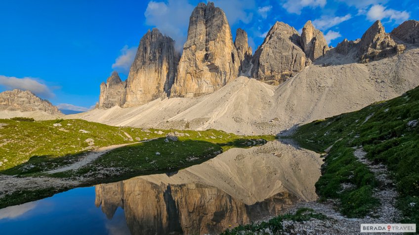 Tre Cime di Lavaredo nas Dolomitas