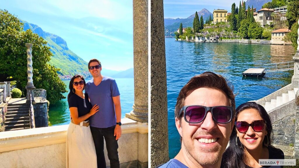 Vista de Varenna no Lago de Como, Itália
